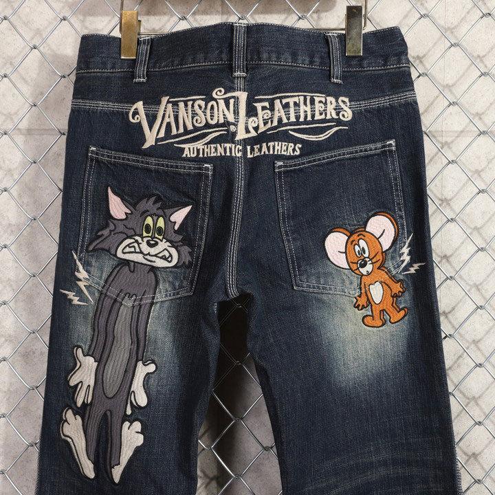 VANSON トムとジェリー コラボ デニムパンツ TJV-2223 バンソン VANSON トムとジェリー コラボ デニムパンツ TJV-2223 バンソン