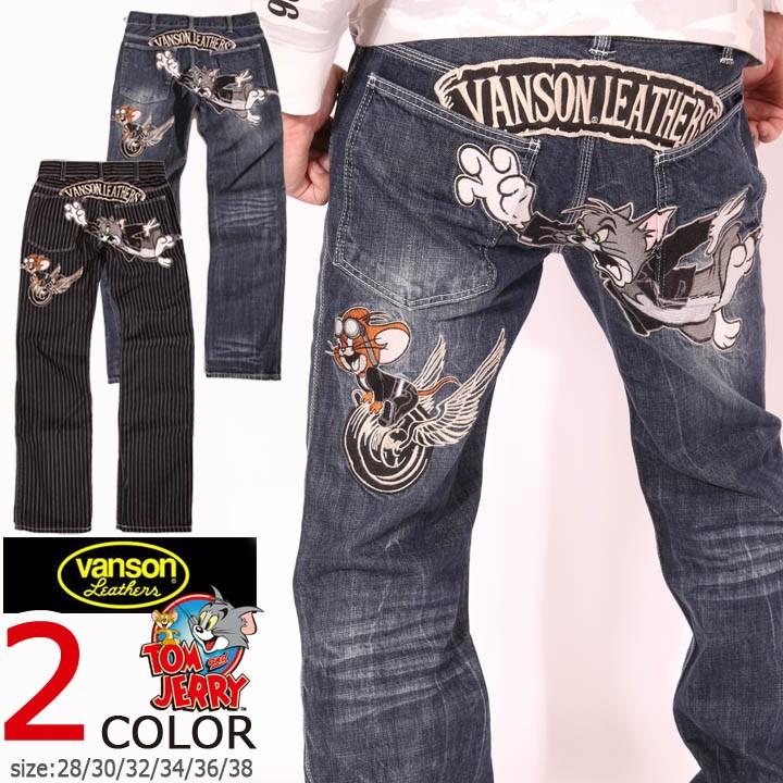 ゾロ目の日限定クーポンpm23 59迄 Vanson トムとジェリー コラボ デニムパンツ Tjv 906 Tjv 906 Anch Crash 通販 Yahoo ショッピング