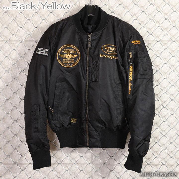 VANSON バンソン 防寒防水 MA-1 ライダースジャケット TVS2208W VANSON バンソン 防寒防水 MA-1 ライダースジャケット TVS2208W