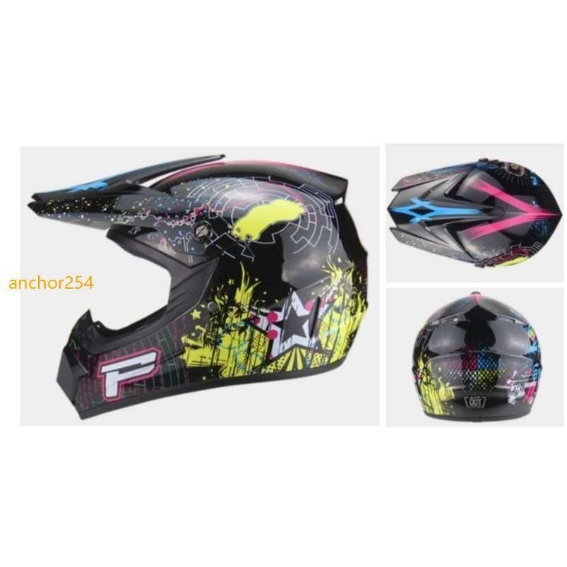 無料 ヘルメットオフロード ゴーグル付きフルフェイスヘルメット 手袋