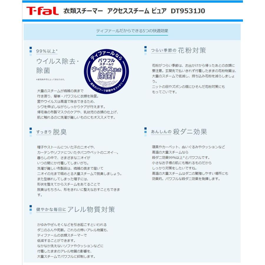 T-fal（ティファール） 衣類スチーム アクセススチーマー ピュア