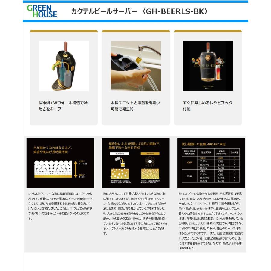 GREEN HOUSE（グリーンハウス） カクテルビールサーバー GH-BEERLS-BK