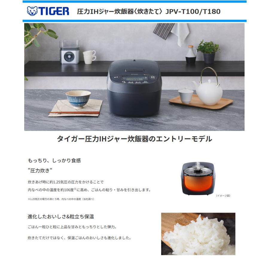 炊きたて タイガー 圧力IHジャー炊飯器 JPV-T180-KV 1升炊き 遠