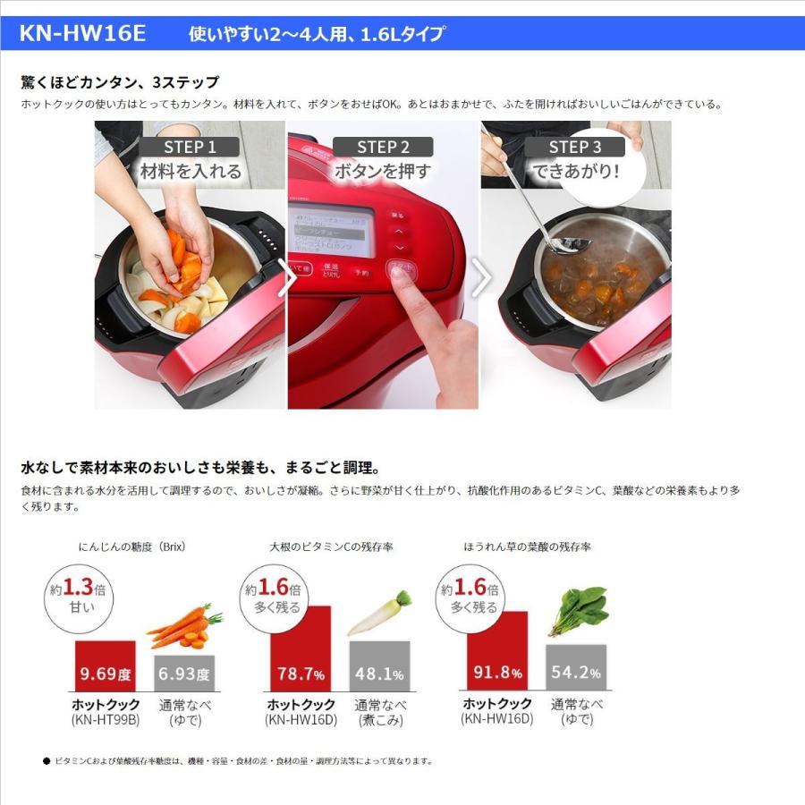 SHARP シャープ ヘルシオ ホットクック KN-HW16E-W 水なし自動 SHARP シャープ ヘルシオ ホットクック KN-HW16E-W 水なし自動