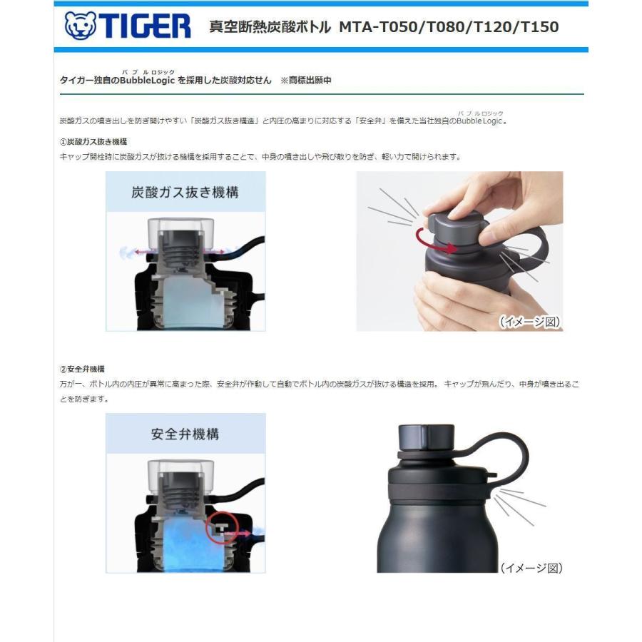 タイガー魔法瓶 真空断熱炭酸ボトル MTA-T080-KS 炭酸飲料対応 保冷