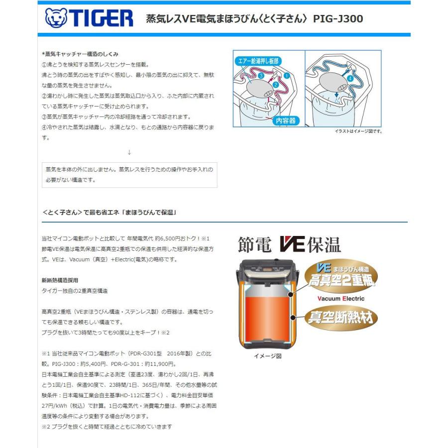 タイガー魔法瓶 電気ポット Pig J300 K 蒸気レス Ve電気まほうびん 7つの安心安全構造 3 0l ブラック Tiger Pig J300 K Anchor Shop 通販 Yahoo ショッピング