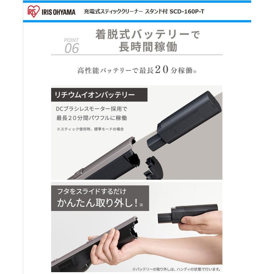 IRIS OHYAMA（アイリスオーヤマ） スティッククリーナー SCD-160P-T