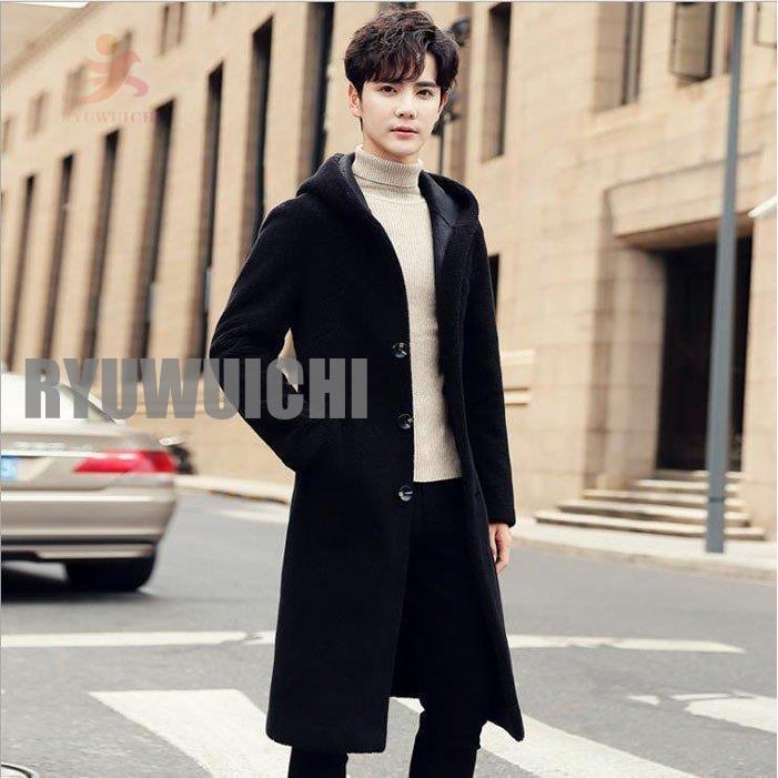 チェスターコート メンズ 大きいサイズ アウター 無地 トレンチコート メンズ ロング丈 通勤 メンズ ポロ衿 帽子付き チェスターコート 大きいサイズ アウター 無地 トレンチコート ロング丈 通勤 ブラック ブルー コーヒー