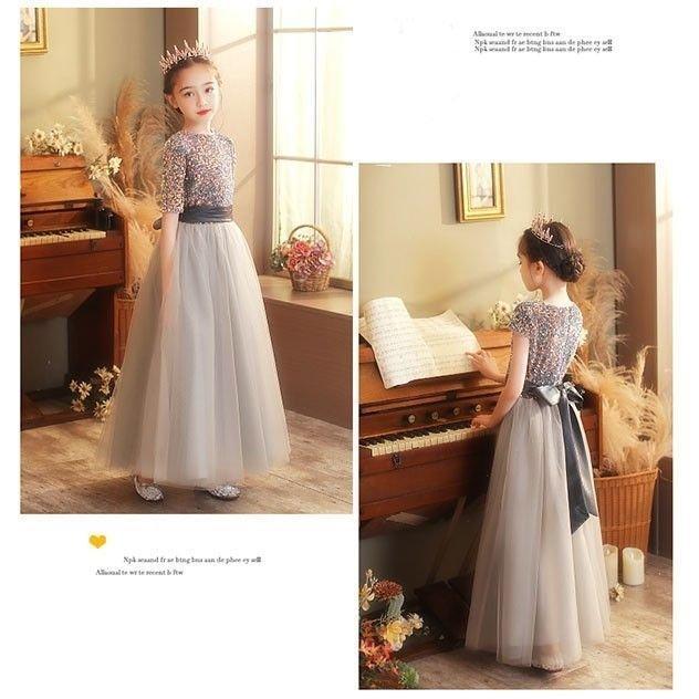 ピアノ発表会 ドレス 中学生 ワンピース 女の子 キッズドレス 子供服 ロング ガール 子供ドレス 長袖 袖あり 演奏会 フラワーガール ベールガール リングガール ピアノ発表会 リングガール U1270112947(11296円)