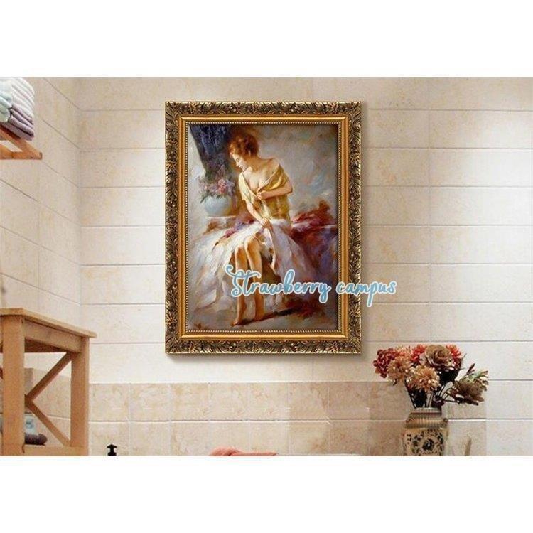 絵画 油絵 壁掛け 花の絵画 アートパネル 額つき インテリア 美術品