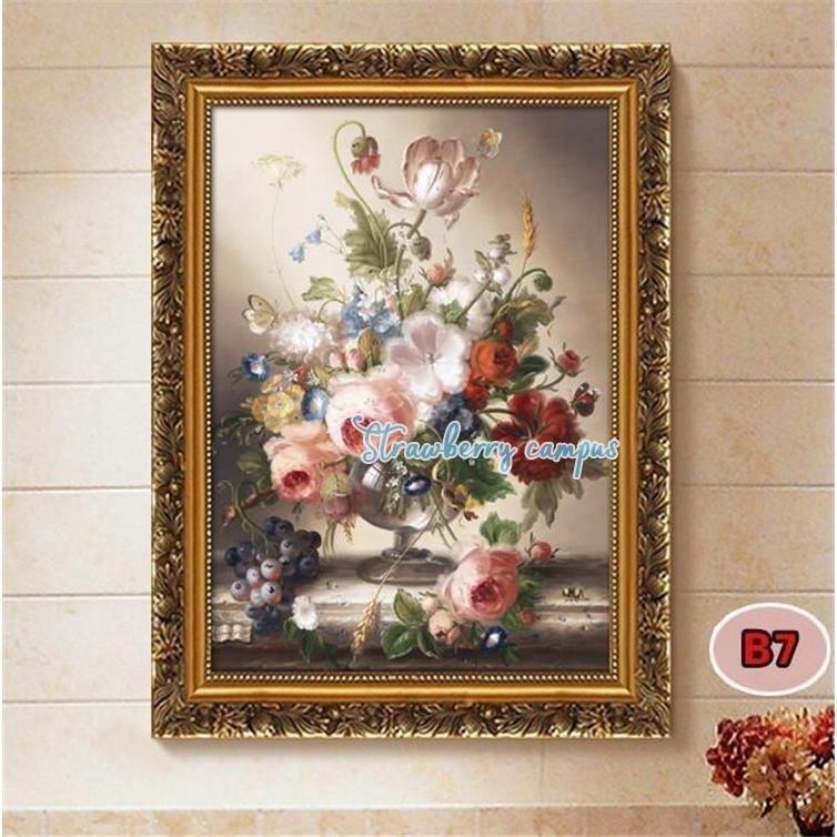 絵画 油絵 壁掛け 花の絵画 アートパネル 額つき インテリア 美術品