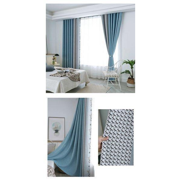 カーテン 遮光 2枚セット 遮光率80% 北欧風 オーダー 対称 きれい かわいい 高級感 プライバシー保護 寝室 リビング デザイン 新生活 家賃  新生活応援
