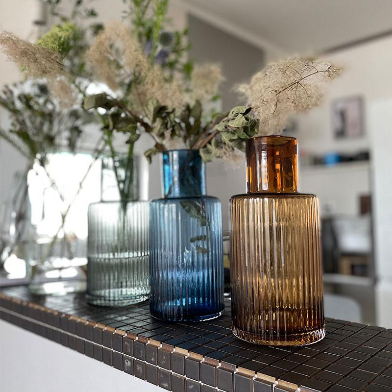 フラワーベース プロップ ガラス 花瓶 シンプル 枝物 円形 円柱 花びん