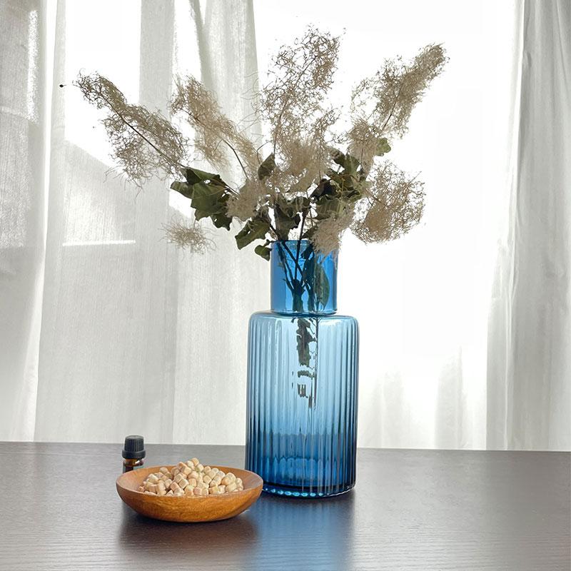 フラワーベース プロップ ガラス 花瓶 シンプル 枝物 円形 円柱 花びん