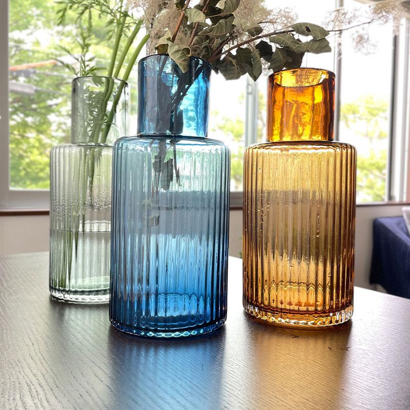 フラワーベース プロップ ガラス 花瓶 シンプル 枝物 円形 円柱 花びん