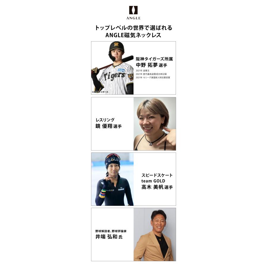 アングル 磁気ネックレス メンズ レディーズ 男性 女性 スポーツ
