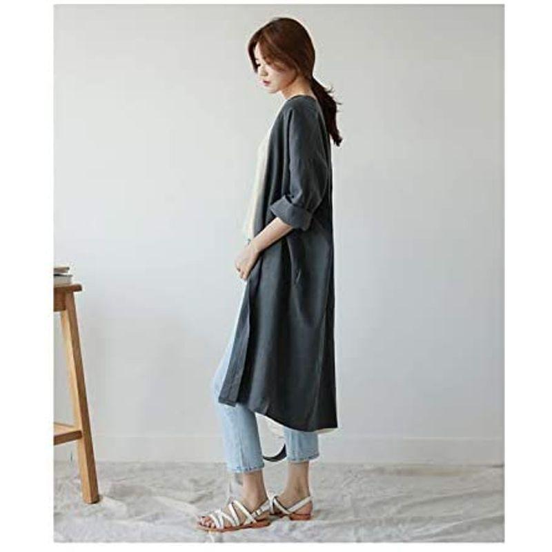 素晴らしい品質 コットン ロプクスlopks リネン ジ レディース リネンジャケット りねんコート M ネイビー ガウンコート ジャケット ロング ジーンズ デニム Www Cognitiva La