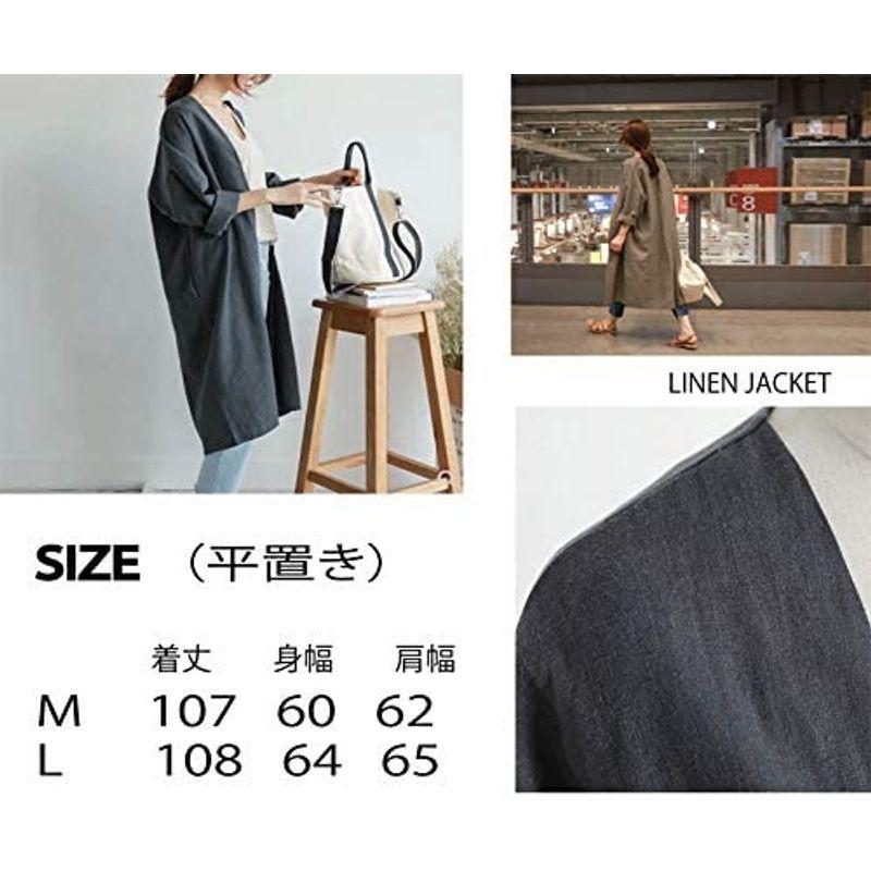 素晴らしい品質 コットン ロプクスlopks リネン ジ レディース リネンジャケット りねんコート M ネイビー ガウンコート ジャケット ロング ジーンズ デニム Www Cognitiva La