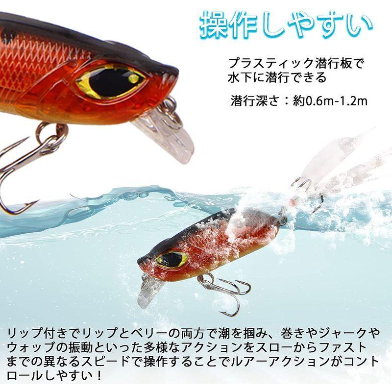 独特な ハードルアー トップウォーター プラグ 渓流釣り トラウト シーバス バス ミノールアー リップ付き 爆釣 全層対応可能 トレブルフック装着 その他ハードルアー Www We Job Com