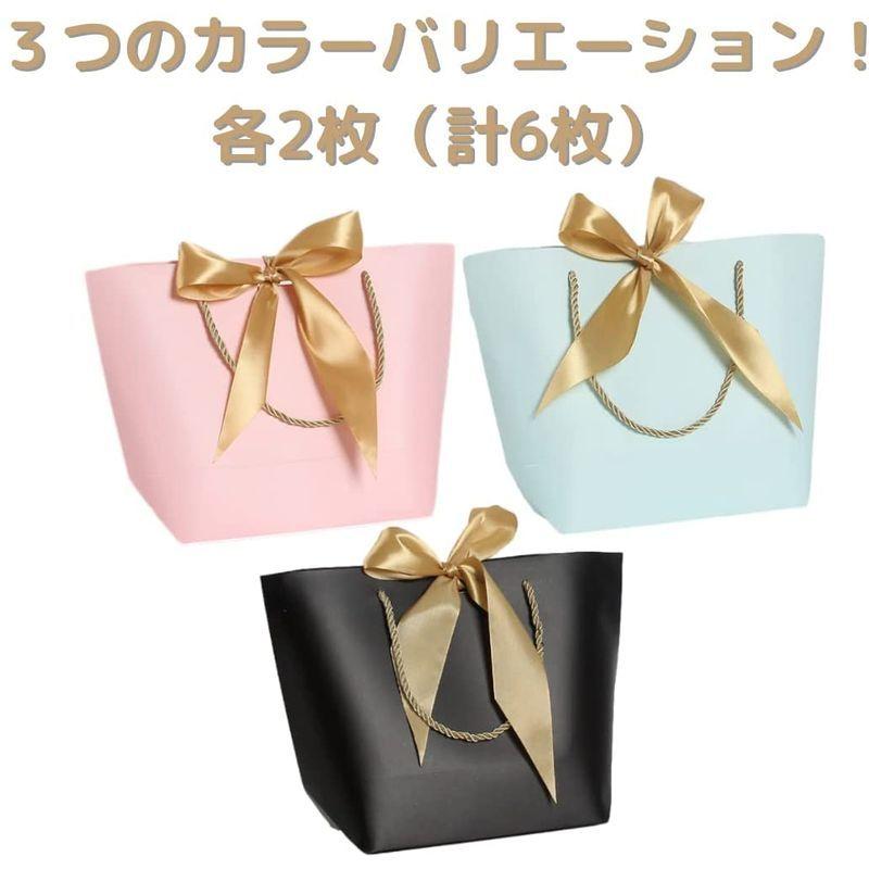 特別セーフ カタログギフト トゥルーハーツラッピング 袋 箱 ギフトバッグ プレゼント おしゃれ 可愛い お菓子 小物 贈り物 リボン付き 手提げ マチあり 6枚セット