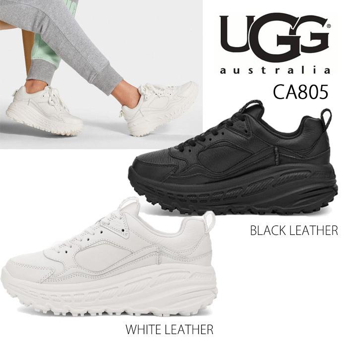 アグ UGG CA805 Sneaker 厚底 スニーカー ヌバック レザー レディース ブラック ホワイト 1119817 送料無料 US