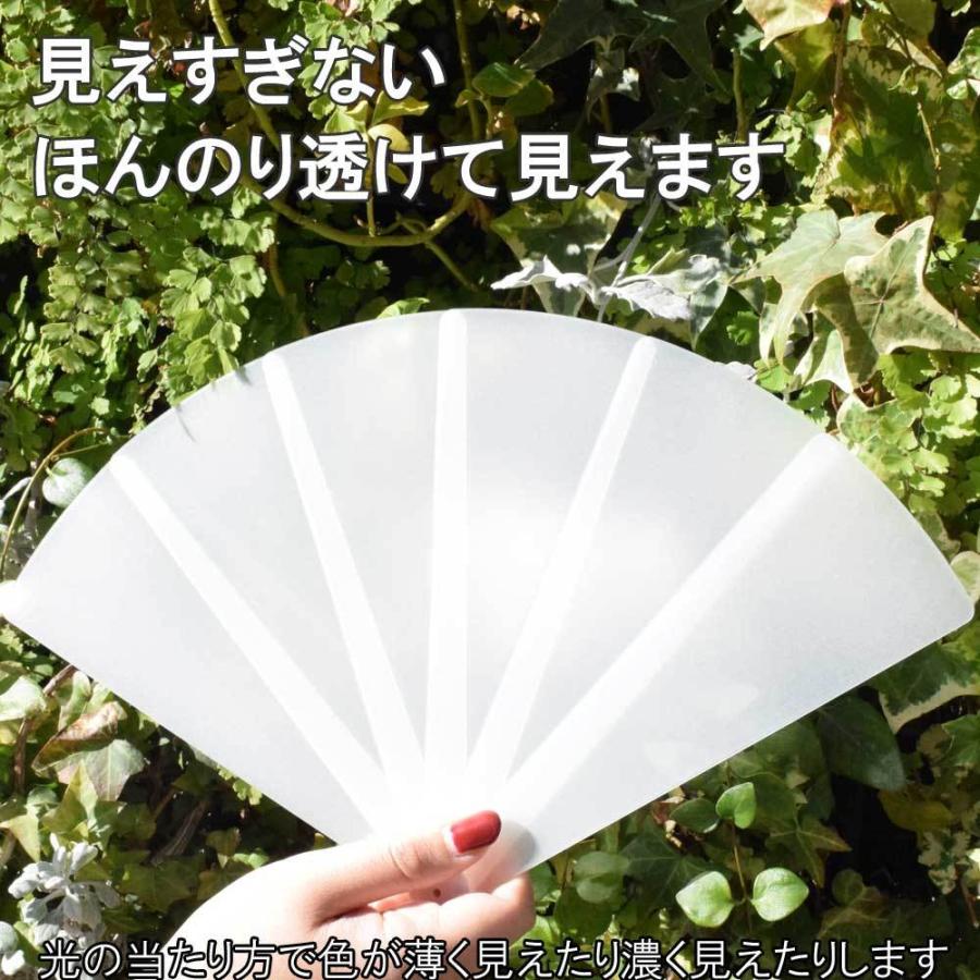 飛沫防止プラスチック扇子 半透明ホワイト : AND M SHOP ヤフー店 