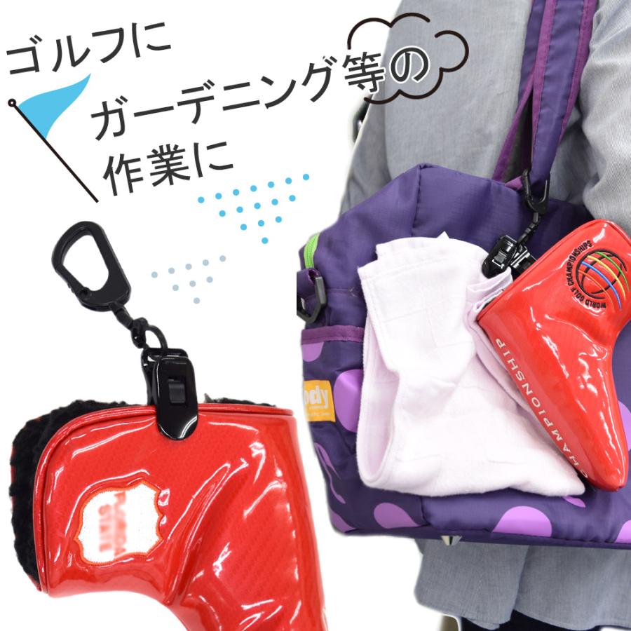 グローブホルダー洗濯バサミ式クリップ2個付回転式樹脂カラビナ : 生活