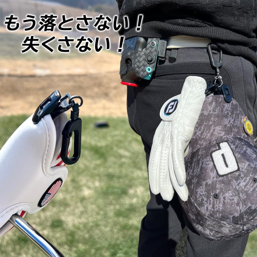 LOEWE グローブクリップ2個 グローブホルダー洗濯バサミ式クリップ2個付回転式樹脂カラビナ 日本製