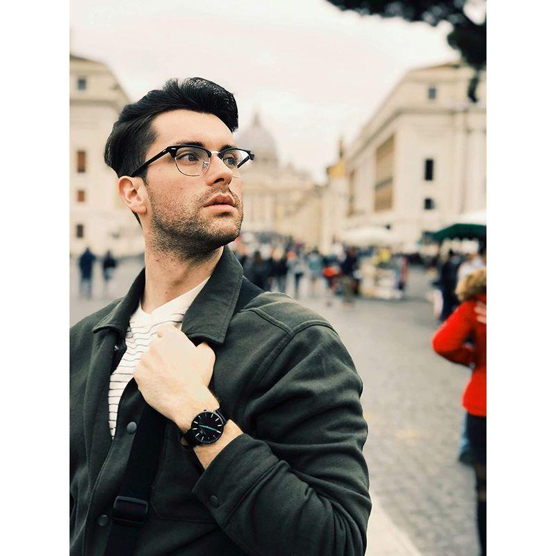 腕時計 メンズ 防水 スイス クォーツ ブラックWelly Merck メンズ 防水 スイス クォーツ ブラックWelly Merck