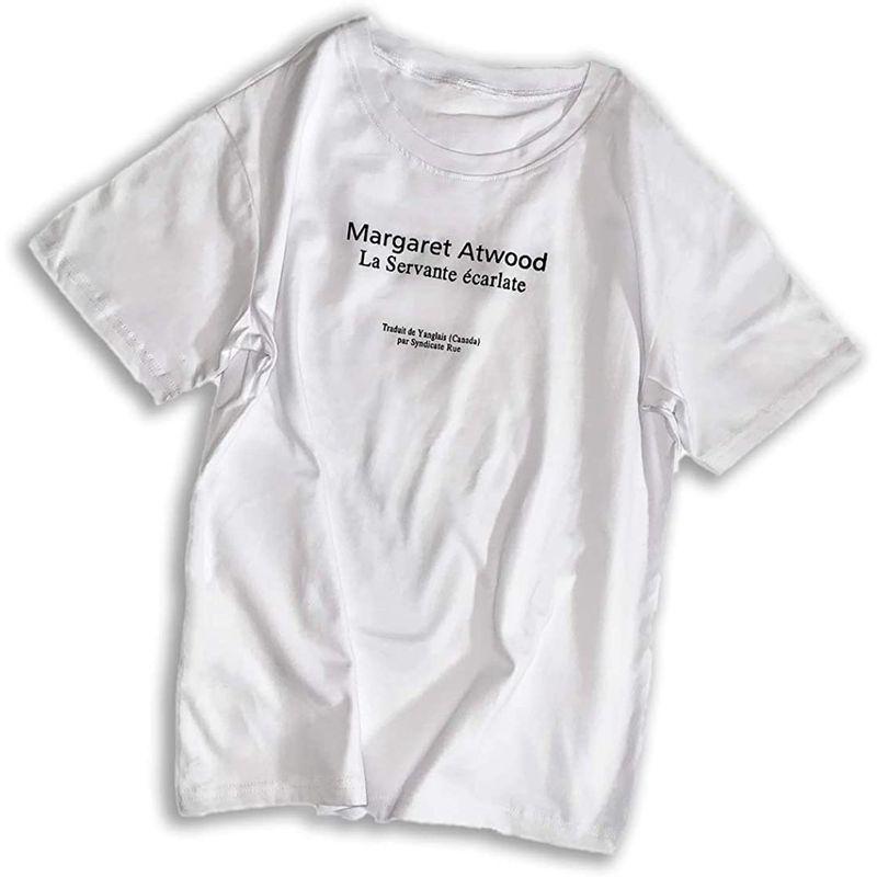 誕生日プレゼント 韓国 かわいい レディース 文字ロゴ コットン Tシャツ ロゴ ショートスリーブ ミケディ ファッション Xl ホワイト 半袖 Www Sohojapanesedining Com