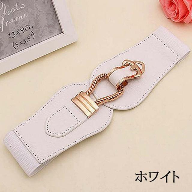 サッシュベルト ゴム レディース 太いベルト 白 ホワイト コルセットベルト ドレス ワンピース ウエストマーク レザー おしゃれ エレガント 大人可愛い Xmab352 And Sherry 通販 Yahoo ショッピング