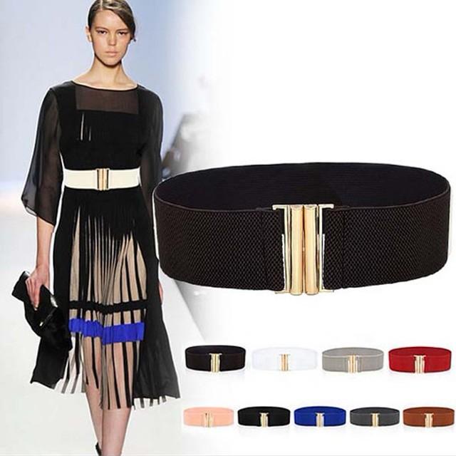 サッシュベルト 黒 ブラック レディース ゴムベルト レザー 太ベルト