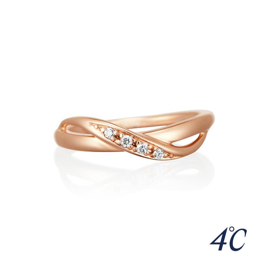 4 可愛い K18ピンクゴールド ピンキーリング レディースアクセサリー プレゼント 誕生日 記念日 レディース