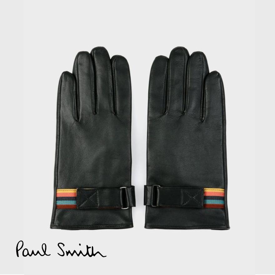 高評価のクリスマスプレゼント メンズ プレゼントにも 小物 ブランド おしゃれ 男性 レザーグローブ アーティストストライプ ポールスミス Paulsmith メンズ手袋 タッチパネル対応 雑貨 Smith Paul ブランド ファッション 財布 帽子 ファッション小物 Www