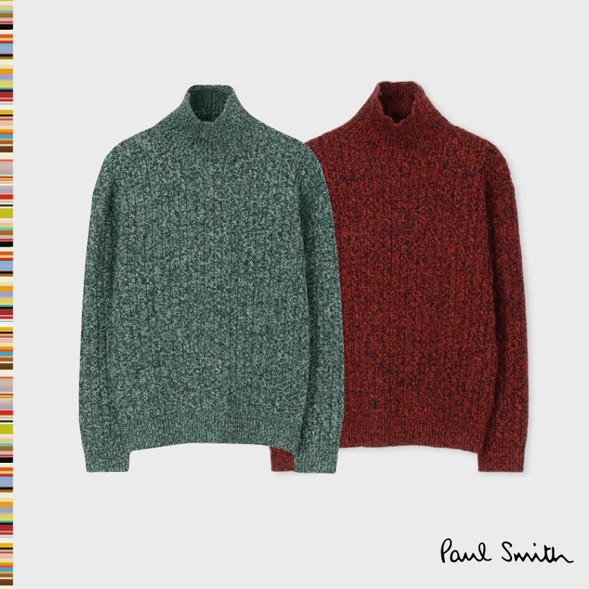大感謝セール Paulsmith セーター アパレル Smith Paul ブランド ファッション メンズ ポールスミス ブランド おしゃれ 男性 ケーブルニット タートルネック マルチカラー トップス