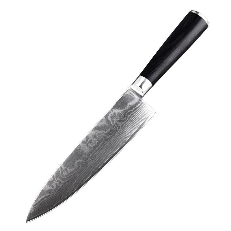 包丁 おすすめ プロ仕様 両刃 右利き 左利き 牛刀 刃渡り 19.5センチ ダマスカス包丁 67層ダマスカス鋼 si22011703