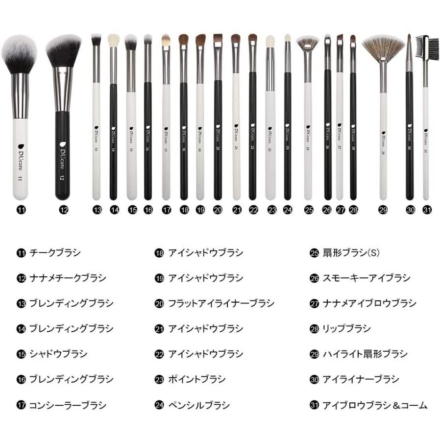 在庫限り】DUcare ドゥケア 超柔らかいメイクブラシ 31本セット DF3142