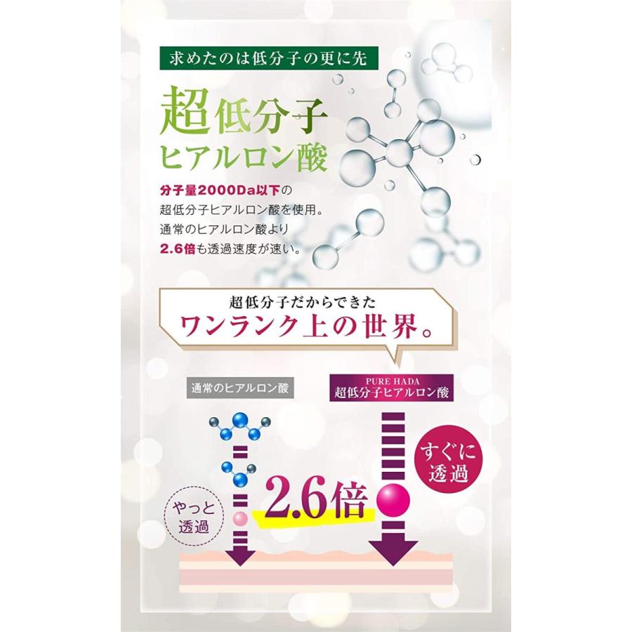 PUREHADA ピュアハダ 30日分 50倍濃縮 プラセンタ 10000mg/日 超低分子 ヒアルロン酸 コラーゲン セラミド 厳選9種 送料無料|andanteshop|04