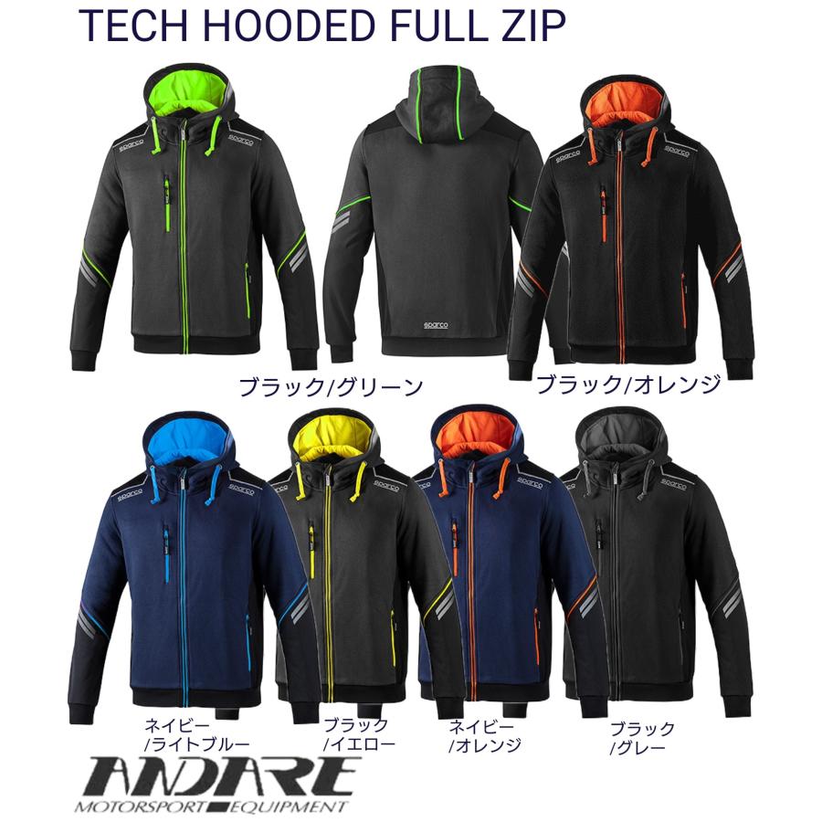 スパルコ フルジップパーカー TECH HOODED FULL ZIP テック フード付き