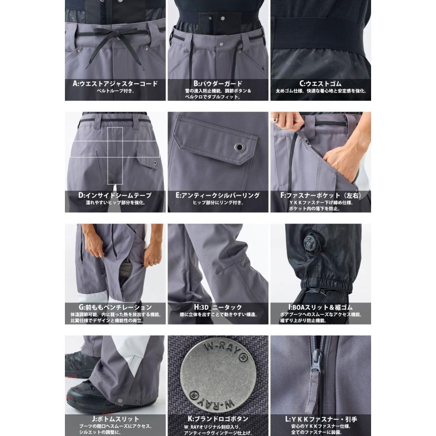 スノーボード ウエア 上下 セット メンズ M シルバーグレー