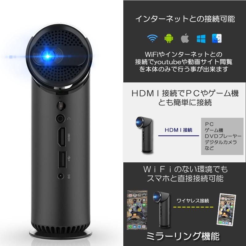 モバイル プロジェクター 小型 スマホ対応 モバイル プロジェクター 小型 スマホ WiFi対応 高画質 DLP