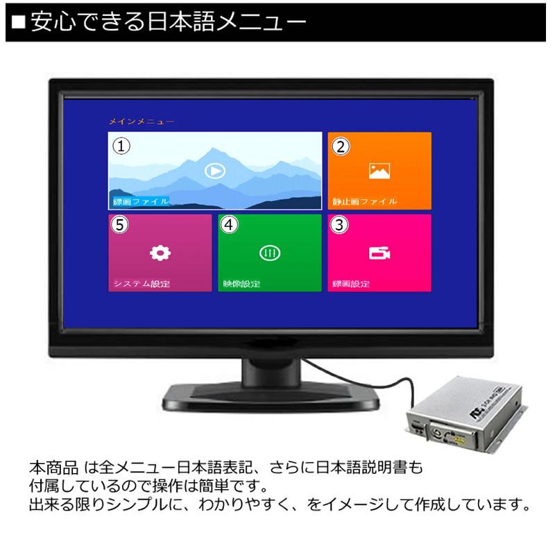 防犯カメラ 2Ch SDカード録画 AHD対応 小型SDレコーダー 512GB対応 AV