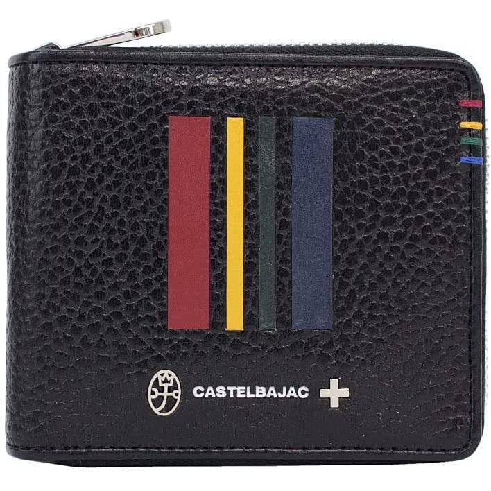 Castelbajac カステルバジャック ラウンドファスナー二つ折り財布 レディースファッション 小銭入れあり Quattro クアトロ その他財布 Andcom クロ 純正購入