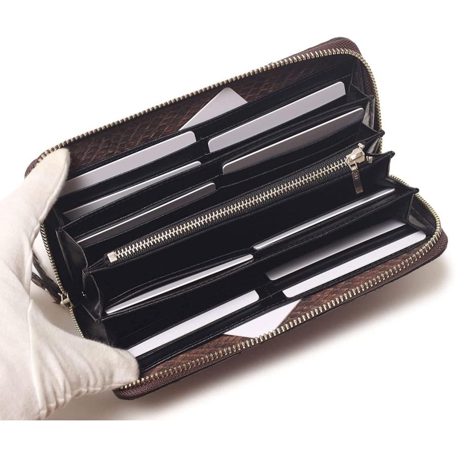 [東京クロコダイル] ヘビ革 ダイヤモンド パイソン 長財布 日本製 ラウンドタイプ ブラウン 蛇革 財布 メンズ レディース 東京クロコダイル ヘビ革 ダイヤモンド パイソン 長財布 日本製 ラウンドタイプ ブラウン 蛇革 財布 メンズ レディース