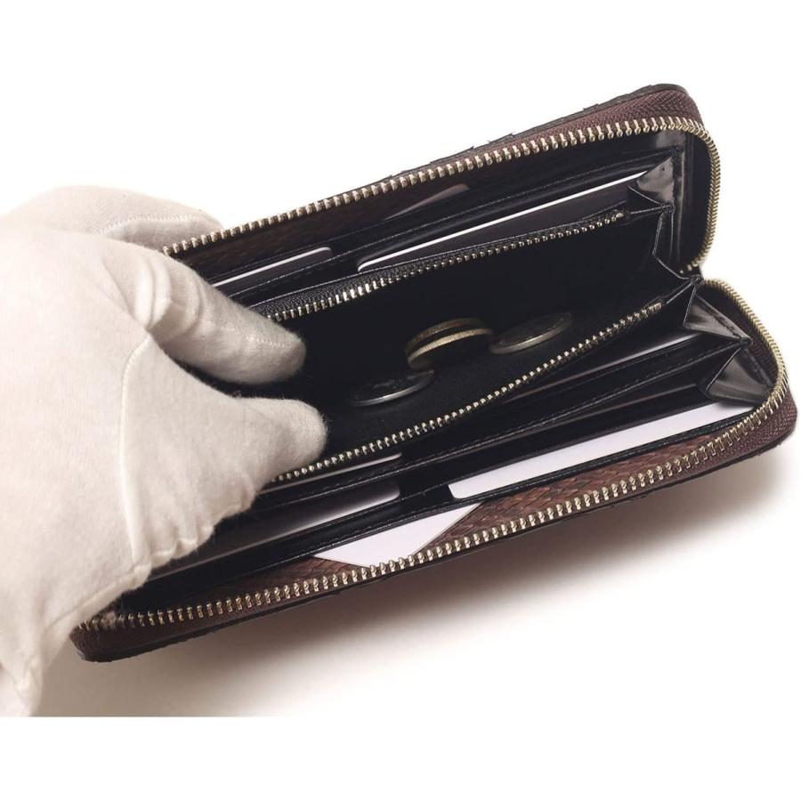 [東京クロコダイル] ヘビ革 ダイヤモンド パイソン 長財布 日本製 ラウンドタイプ ブラウン 蛇革 財布 メンズ レディース 東京クロコダイル ヘビ革 ダイヤモンド パイソン 長財布 日本製 ラウンドタイプ ブラウン 蛇革 財布 メンズ レディース