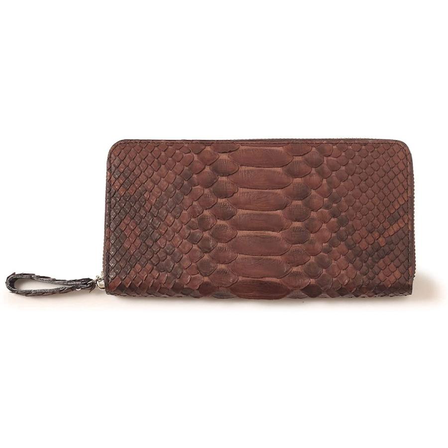 [東京クロコダイル] ヘビ革 ダイヤモンド パイソン 長財布 日本製 ラウンドタイプ ブラウン 蛇革 財布 メンズ レディース 東京クロコダイル ヘビ革 ダイヤモンド パイソン 長財布 日本製 ラウンドタイプ ブラウン 蛇革 財布 メンズ レディース