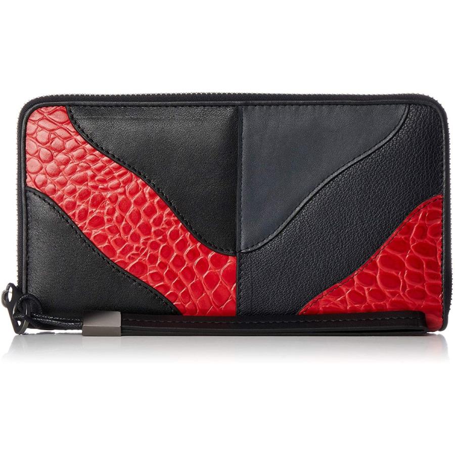 [ALZUNI] 札入れ FRF財布(Sファスナー、パッチワーク) アカクロコンビ ALZUNI 札入れ FRF財布 Sファスナー パッチワーク アカクロコンビ