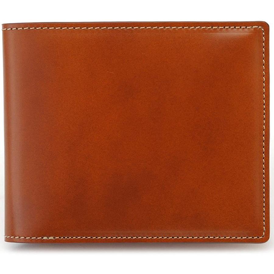 BRIT HOUSE コードバン 二つ折り財布 馬革高級紳士革財布(全3色) キャメル(ウィスキー) BRIT HOUSE コードバン 二つ折り財布 馬革高級紳士革財布 全3色 キャメル ウィスキー