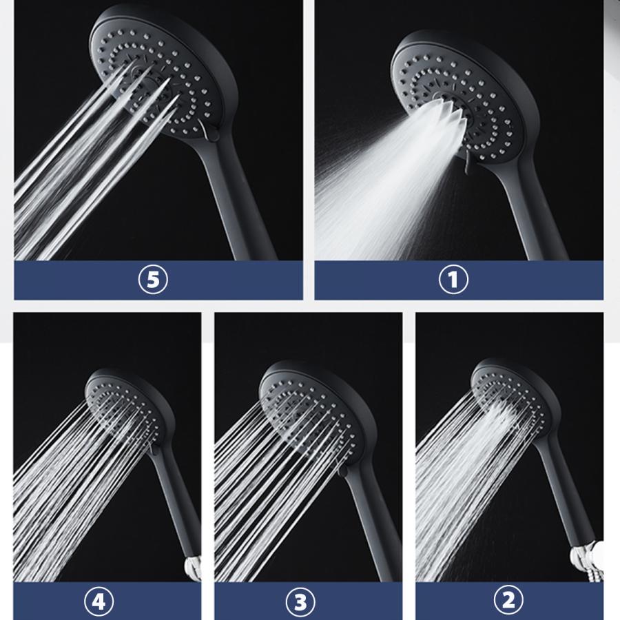 ビッグ シャワーヘッド 3タイプ バス 浴室用具 5段階調整 増圧機能付