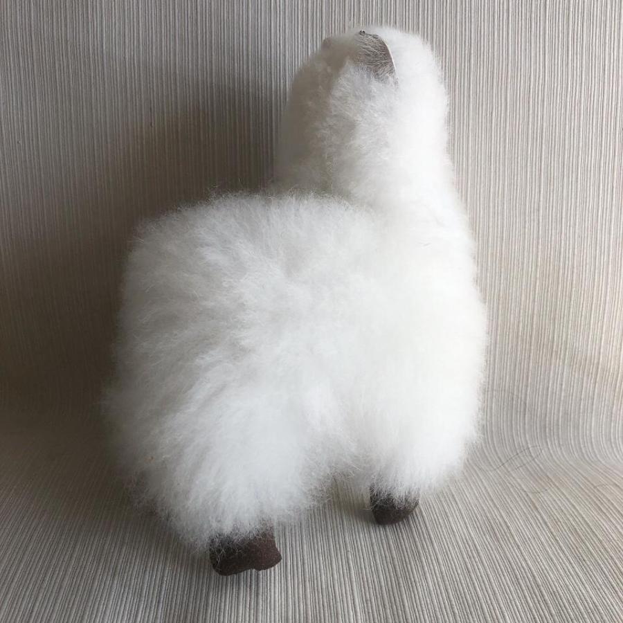 アルパカぬいぐるみ リアル ふわふわ 顔がかわいい 白ホワイト17cm